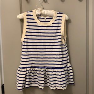 The Great blue and cream stripe tank